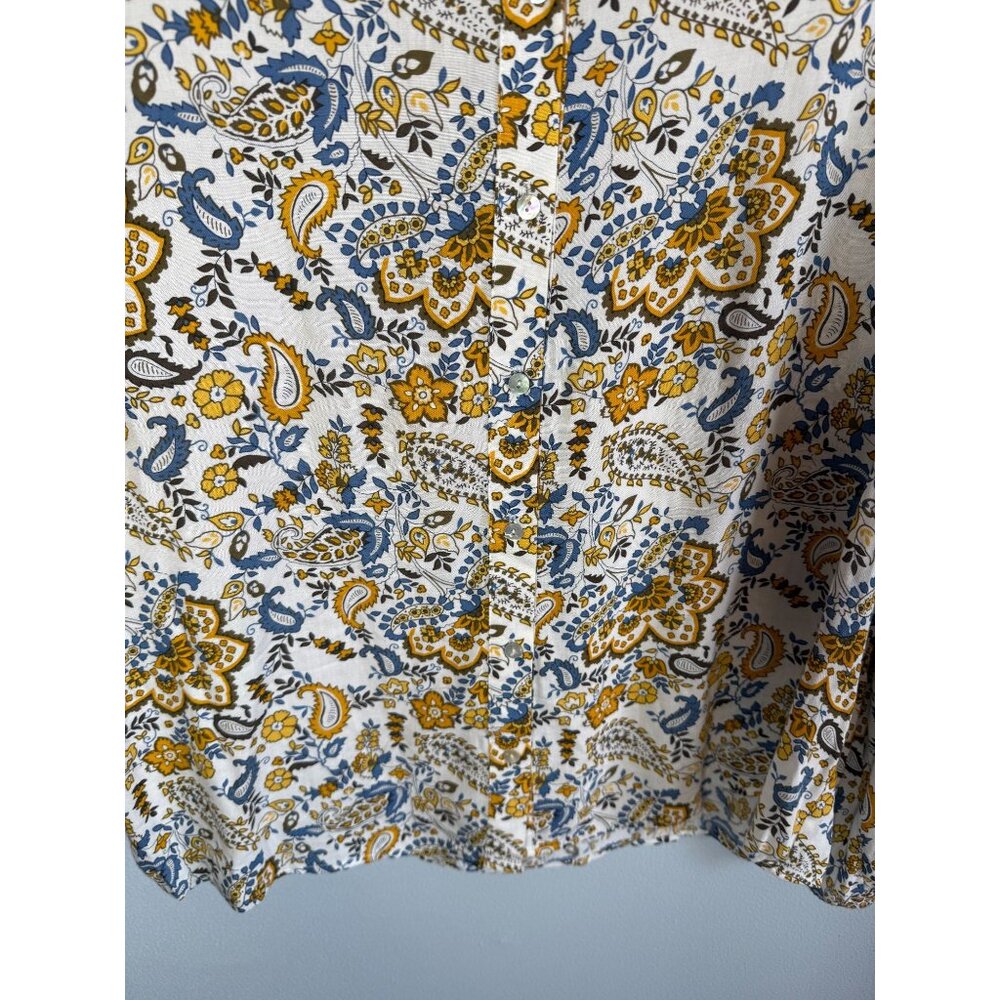 Daniel‎ Rainn Womens Floral Popover Blouse Size XL V-Neck Boho Garden Party - Picture 7 of 11